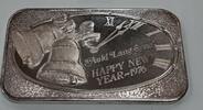 Bullion US Silver 1 Troy Oz .999 Silver Bar Happy New Year 76/Barkeepers Club SB203 -