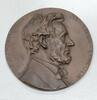 Collectibles Bronze A. Lincoln Large High Relief Galvano 9.5 Inch Dia by F.G. Dyer SF, CAL -