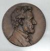 Collectibles Bronze Abraham Lincoln Large High Relief Galvano 9.25 Inch Diameter -