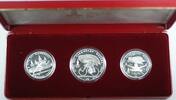 Weltmünzen 1978 10 and 5 Ruble Russia Commemorative Silver Proof 3 Coin Olympic Set  1980 Including a 10 Ruble Coin with Cycling on the obverse, a 5 