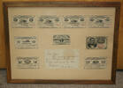 Banknoten Fractional Currency Framed Collection Set Poughkeepsie Dutchess New York NY -