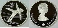 Kanada 1987 Canada $20 Proof Calgary Olympic Silver Coin- Figure Skating-w/Capsule -