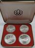 Kanada Canada Montreal Olympic Games .925 Silver Four Coin Set in RCM OGP -