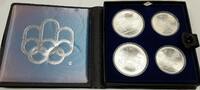 Kanada Canada Montreal Olympic Games .925 Silver Four Coin Set in RCM OGP -
