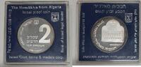 Weltmünzen 2 New Sheqalim Israel Silver PR Hanukka from Algeria Commem Coin in Case -