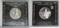Weltmünzen 1 New Sheqalim Israel Silver PR Caesarea Commemorative Coin in Case -