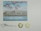 Briefmarken BEP 125th Souvenir Card - 1987 IPMS Cherry Blossoms & BEP Building B-101D -