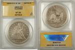 USA Dollar 1859-0 Seated Liberty Silver $1 ANACS VF-30 Details Cleaned -