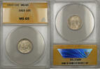 USA Dime Silver Mercury 10C Coin ANACS MS-65 (Full Split Bands 10) -
