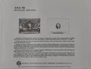 Briefmarken BEP Souvenir Card From ANA 1986 - Face 2nd Issue 5¢ Fractional Currency B 94 -