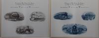 Briefmarken IPPDS F1987A&B 2 Souvenir Card Set Train Vignette Intaglio Print - See Photos -