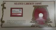 USA Dime Liberty Head Coins Seated Liberty W/Stamp in Information Card -