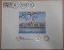 Briefmarken BEP 125th Souvenir Card - 1987 IPMS Cancelled Cherry Blossoms & BEP B-101D -