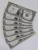 Banknoten $1 Silver Lot of 10 1957-B Certs/T-A Blk -Consec S/Ns Mostly CU - See photos. -