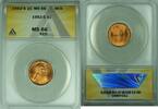 USA Cent 1952-S Lincoln Wheat 1C Coin ANACS MS 66 RD (32) B -