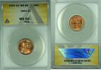 USA Cent Lincoln Wheat 1C Coin ANACS MS 66 RD (32) -