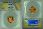 USA Cent 1954-S Lincoln Wheat 1C Coin ANACS MS 66 RD (32) A -