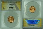 USA Cent 1955-D Lincoln Wheat 1C Coin ANACS MS 66 RD (24) A -