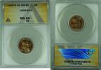 USA Cent 1955-S Lincoln Wheat 1C Coin ANACS MS 66 RB (24) -