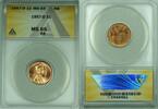 USA Cent 1957-D Lincoln Wheat 1C Coin ANACS MS 65 RB (Looks Better) (24) -