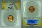 USA Cent Lincoln Wheat 1C Coin ANACS MS 65 RD (24) A -