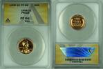 USA Cent Proof Lincoln Wheat 1C Coin ANACS PR 66 RD (24) A -
