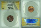 USA Cent 1958-D Lincoln Wheat 1C Coin ANACS AU 53 Details (24) -