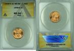 USA Cent 1958-D Lincoln Wheat 1C Coin ANACS MS 66 RD (24) A -