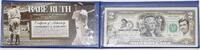Banknoten CU Colorized $2 FRN w/Babe Ruth 75th Ann Elected to Hall of Fame in Case -