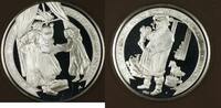 Bullion Sterling Keeping an Eye On Santa Silver Proof Franklin Mint Holiday Medal -