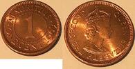 Weltmünzen 1 Cent Mauritius Bronze Coins of Queen Elizabeth II - Roll of 30 BU Coins -