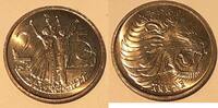 Weltmünzen 25 Santeem Ethiopia Copper-Nickel Coins Lion - Roll of 25 BU Coins -