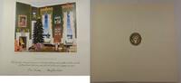 Collectibles White House Presidential Large Christmas Card Clinton w/ Folio & Envelope -