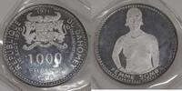 Weltmünzen 1000 Franc Dahomey Proof-like Silver Coin in Original Plastic w/Spots -