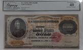 Banknoten 1900 $ 1900 Series $10000 Gold Cert. Teehee/Burke FR# 1225h Legacy EF 40 Perf Cancel Legacy vz 40 with Perforation Cancelled