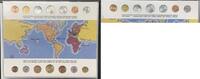 Weltmünzen Foreign Coin Collection Lot of 14 Coin From Around The World-In Display Case -