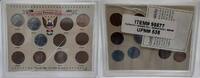USA Cent Patriotic Lincoln Wheat Set - 12 Coins in Plastic Holder-Avg Circ -