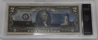 Banknoten CU Colorized $2 FRN - President John Quincy Adams in Plastic Case -