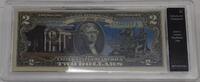 Banknoten CU Colorized $2 FRN - President Andrew Jackson in Plastic Case -