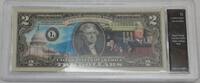 Banknoten CU Colorized $2 FRN - Trump's 1st State of the Union Address in Plastic Case -