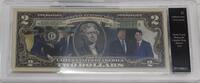Banknoten CU Colorized $2 FRN - Trump's 1st Meeting w/Canadian P.M. in Plastic Case -