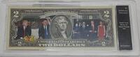 Banknoten CU Colorized $2 FRN - Trump Meeting Chinese President in Plastic Case -