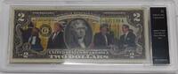 Banknoten CU Colorized $2 FRN - Trump's Prison Reform Act in Plastic Case -