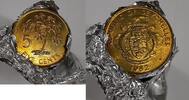 Weltmünzen 5 Cent Seychelles Brass Coins - Roll of 46 BU Coins -