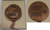 Exonumia Bronze Israel 60mm Medal American/Jewish Conference in Original Box -