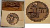 Exonumia Bronze Israel Tower & Stockade 60MM Medal in Box w/Stand -