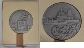 Exonumia Medal Israel 25th Anniv Zim-Israel Navigation Co. Silver 45mm w/Box -