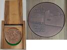 Exonumia Bronze Israel Tel Aviv Museum 60MM Medal in Wood Case -