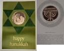 Exonumia Bronze Franklin Mint Hanukkah Proof Medal in Card -