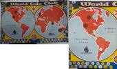 Weltmünzen World Coin Set - Seven Coins/Some UNC on World Map -